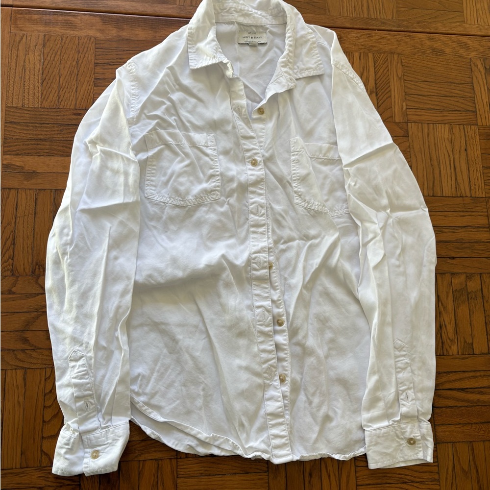 Lucky Brand White Button-Up Shirt